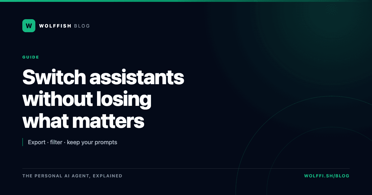 How to Switch AI Assistants Without Losing Data