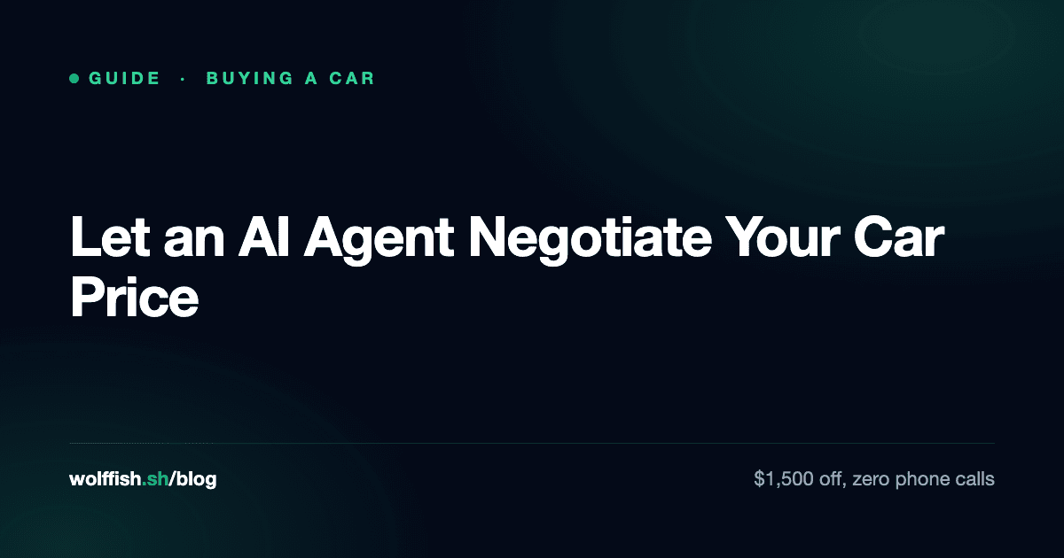 AI Agent Car Buying: Let It Negotiate the Price