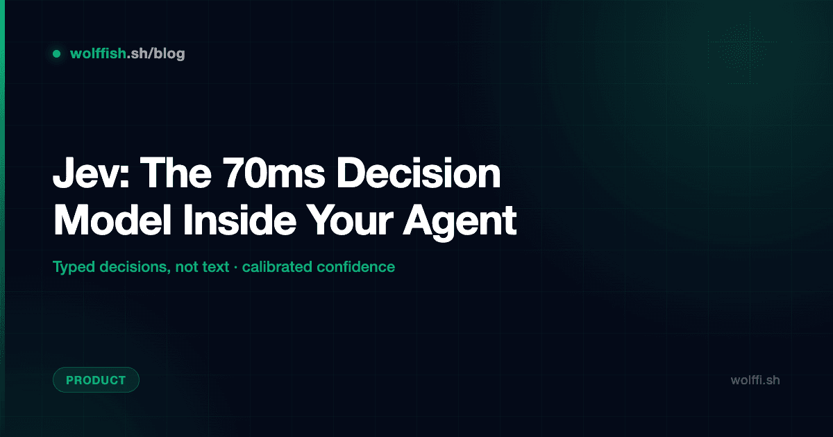 Jev: The 70ms Decision Model Inside Your Agent