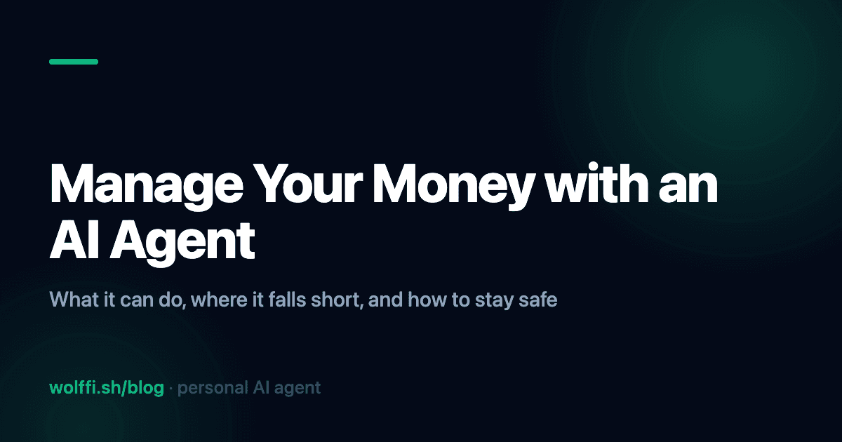 Manage Your Money With a Personal AI Agent