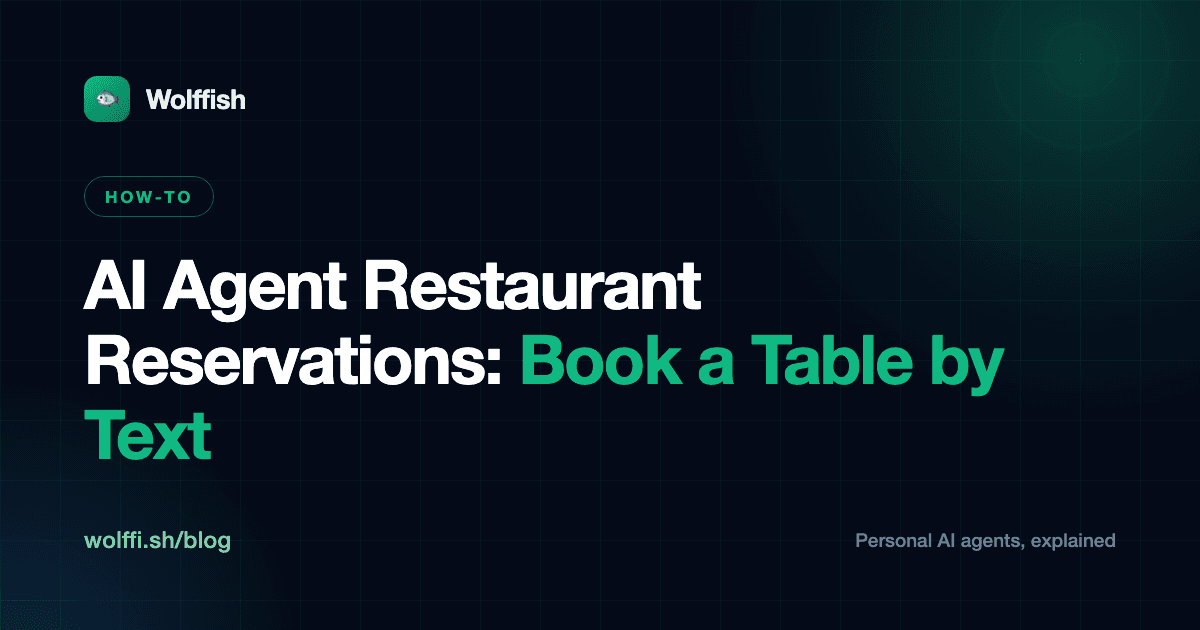 AI Agent Restaurant Reservations: Book a Table by Text