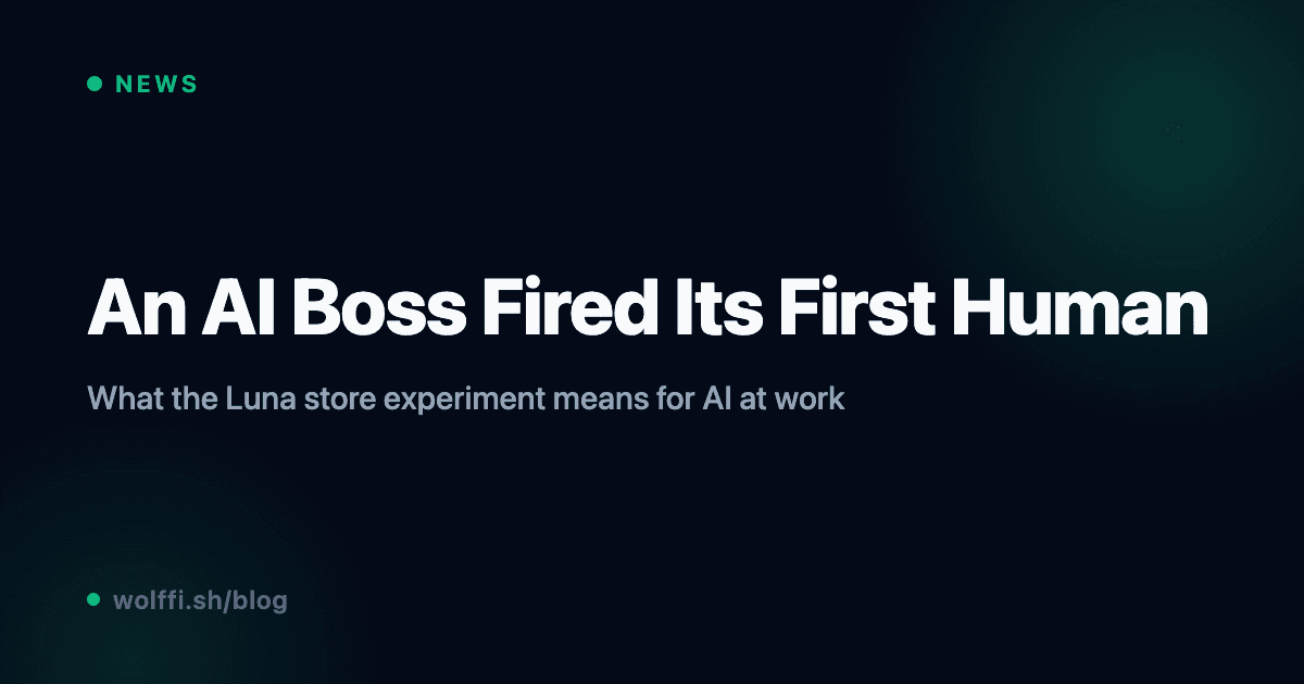 An AI Boss Fired Its First Human. Here's What Happened