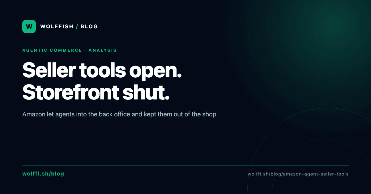 Amazon AI Agents: Seller Tools Open, Storefront Closed