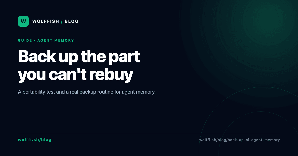 How to Back Up Your AI Agent's Memory (And Leave)