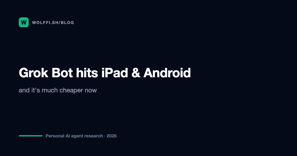 Grok Bot Hits iPad and Android, and It's Cheaper