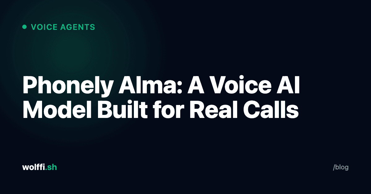 Phonely Alma: A Voice AI Model Built for Real Calls