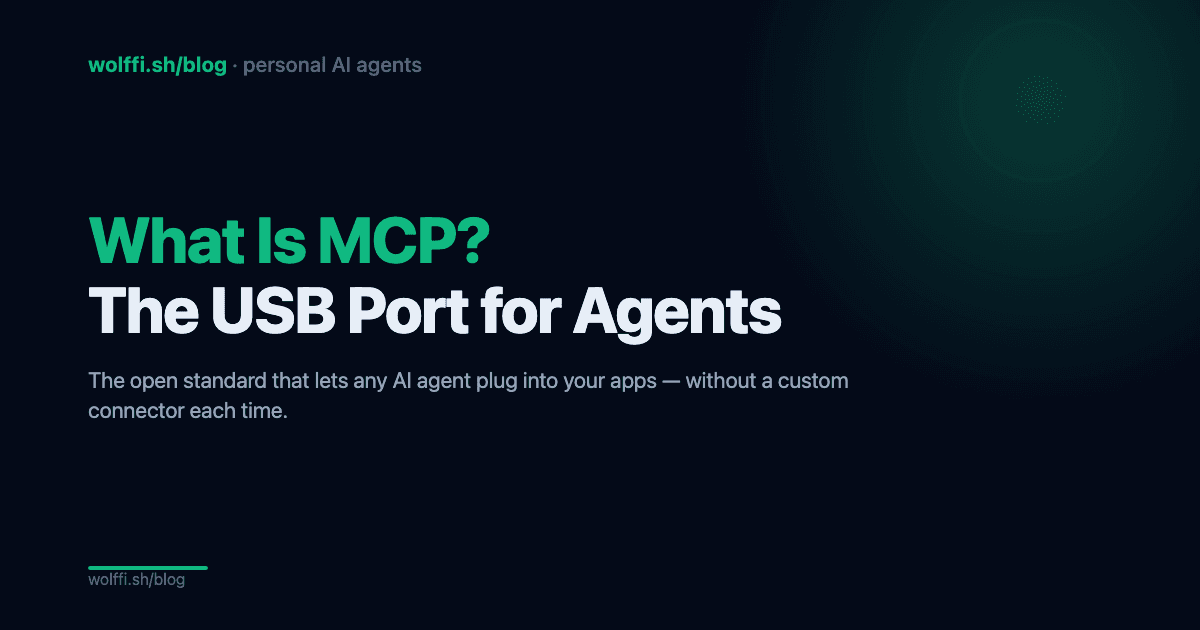 What Is MCP? The USB Port for AI Agents
